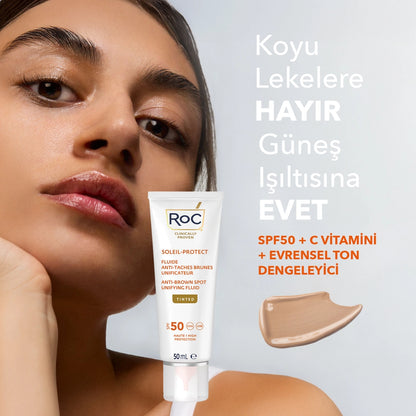 Roc Anti-Blemish and Tone Evening SPF50 Facial Sunscreen 50 ml
