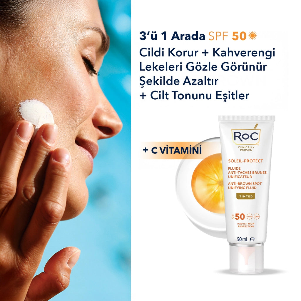 Roc Anti-Blemish and Tone Evening SPF50 Facial Sunscreen 50 ml