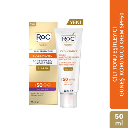 Roc Anti-Blemish and Tone Evening SPF50 Facial Sunscreen 50 ml