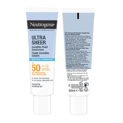 Neutrogena Ultra Sheer Moisturizing 50SPF Fluid Sunscreen Cream 50 ml