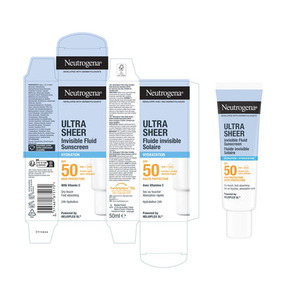 Neutrogena Ultra Sheer Moisturizing 50SPF Fluid Sunscreen Cream 50 ml