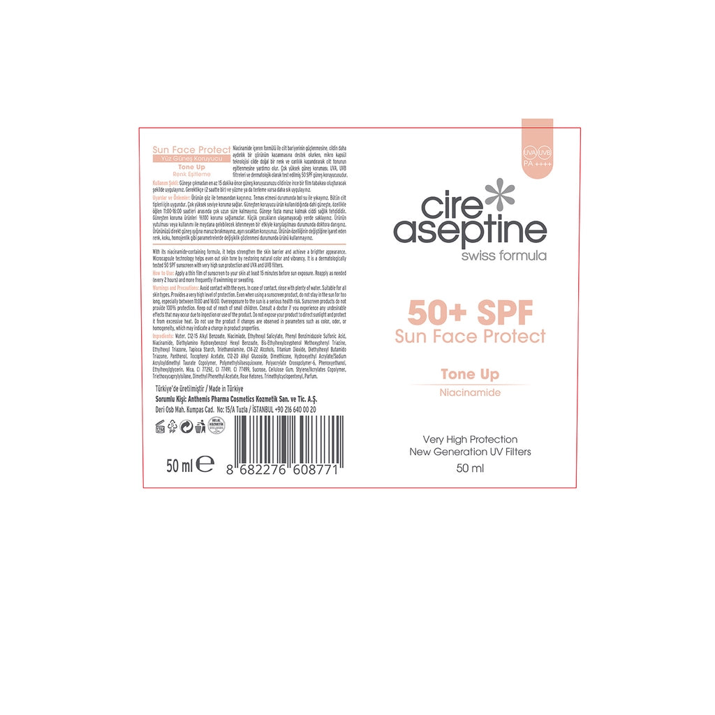 Cire Aseptine Tone Balancing Tone Up 50+SPF Facial Sunscreen Cream 50 ml