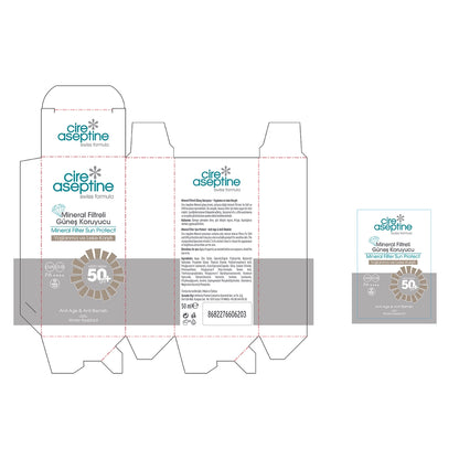 Cire Aseptine Mineral Filtered Anti-Aging and Blemish 50+SPF Facial Sunscreen Cream 50 ml