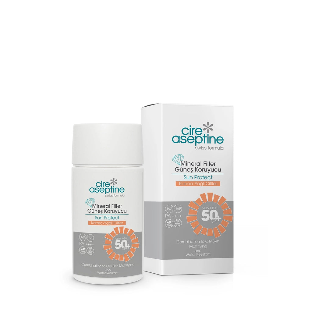 Cire Aseptine Mineral Filtered Combination and Oily Skin 50+SPF Facial Sunscreen Cream 50 ml