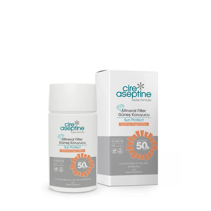 Cire Aseptine Mineral Filtered Combination and Oily Skin 50+SPF Facial Sunscreen Cream 50 ml