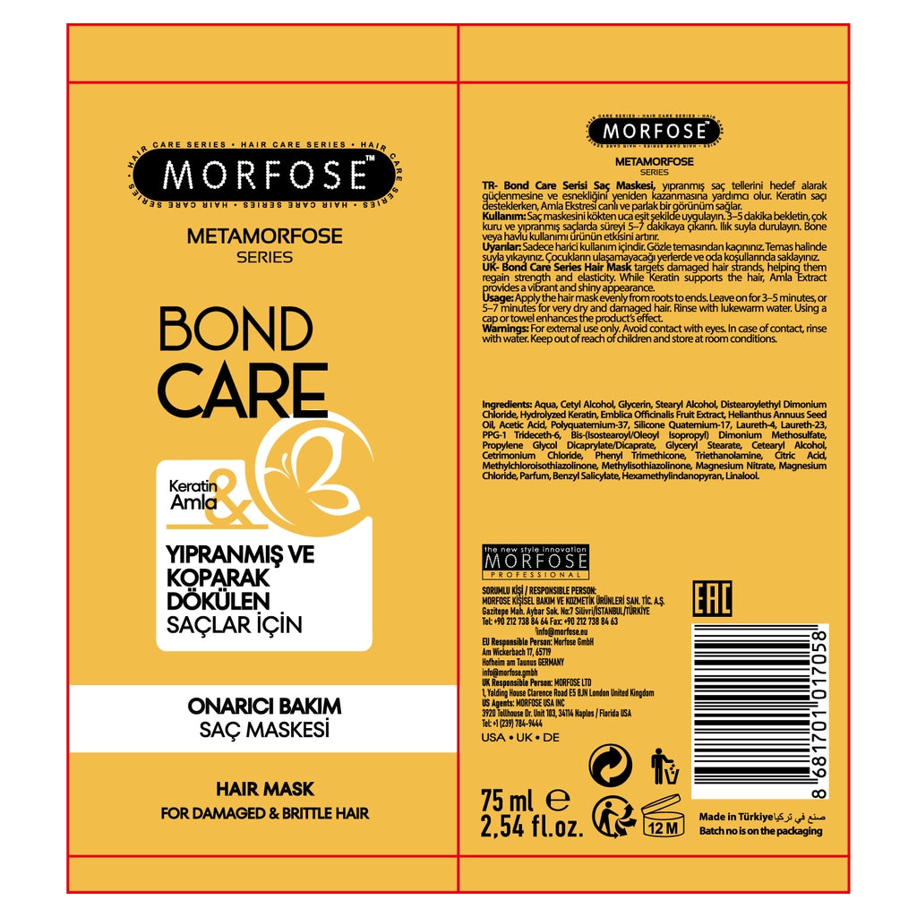Morfose Metamorphose Bond Care Repairing Care Hair Mask 75 ml