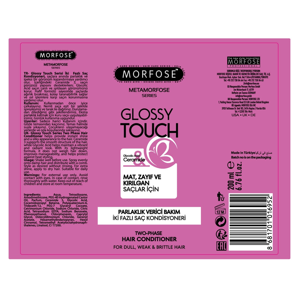 Morfose Metamorphose Glossy Touch Shine-Giving Care Two-Phase Hair Conditioner 200 ml