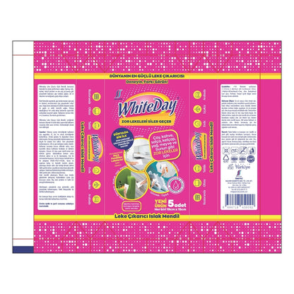 Whiteday Stain Remover Wet Wipes 5 Pieces