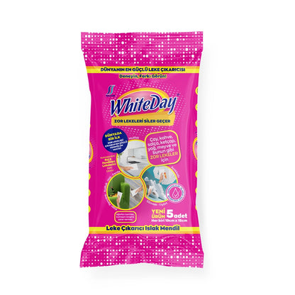 Whiteday Stain Remover Wet Wipes 5 Pieces