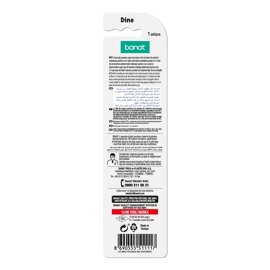 Banat Dino Kids Toothbrush (Soft)