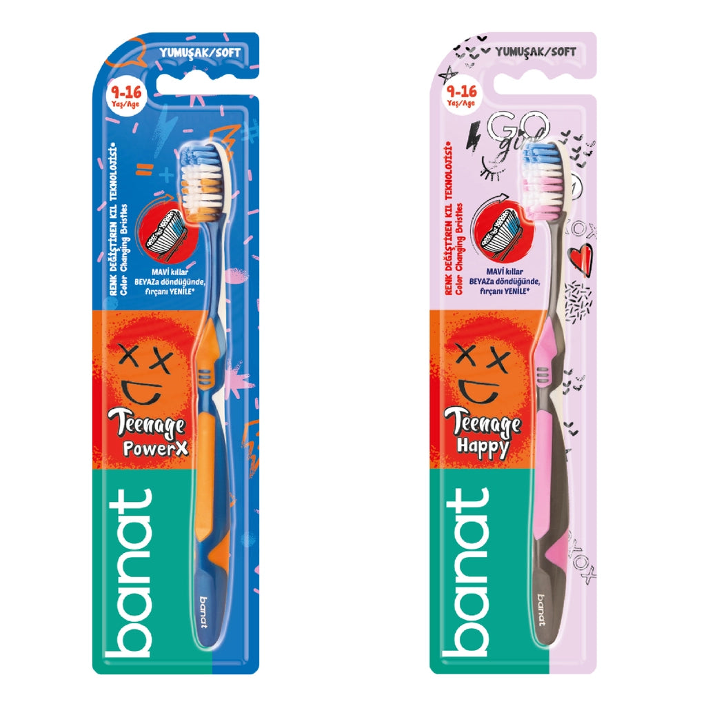 Banat Teenage PowerX &amp; Happy Toothbrush (Soft) (Assorted)