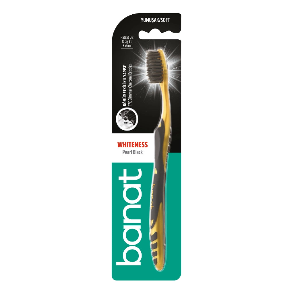 Banat Pearl Black Charcoal Toothbrush (Soft)