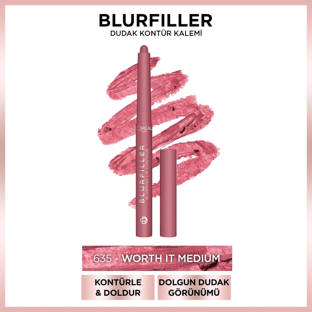 Loreal Paris Blurfiller Lip Contour Pencil 635 Worth It Medium