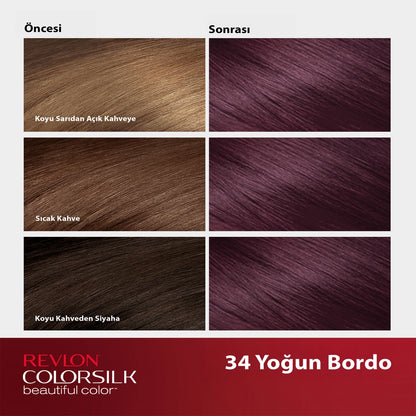 Revlon ColorSilk Beautiful Color Hair Dye 34 Velvet Burgundy