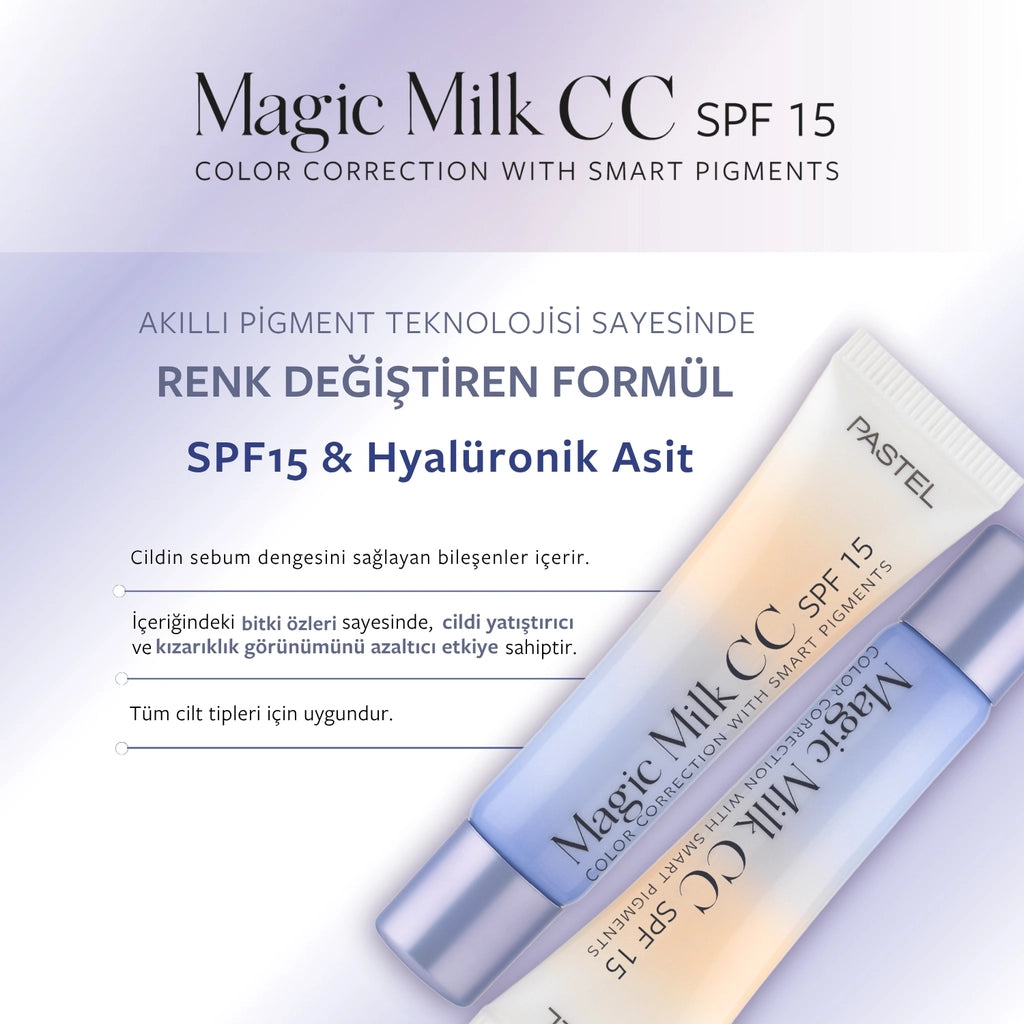 Pastel Makeup To Skincare Magic Milk CC SPF 15 - Skin Tone Equalizer SPF 15 CC Cream 30 ml 52 Ivory