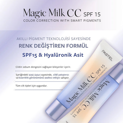 Pastel Makeup To Skincare Magic Milk CC SPF 15 - Skin Tone Equalizer SPF 15 CC Cream 30 ml 52 Ivory