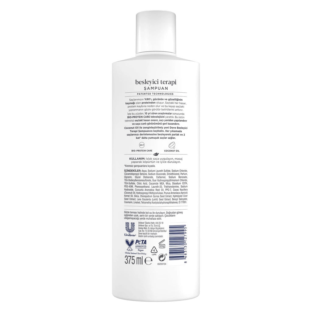 Dove Coconut Oil Nourishing Therapy Shampoo 375 ml