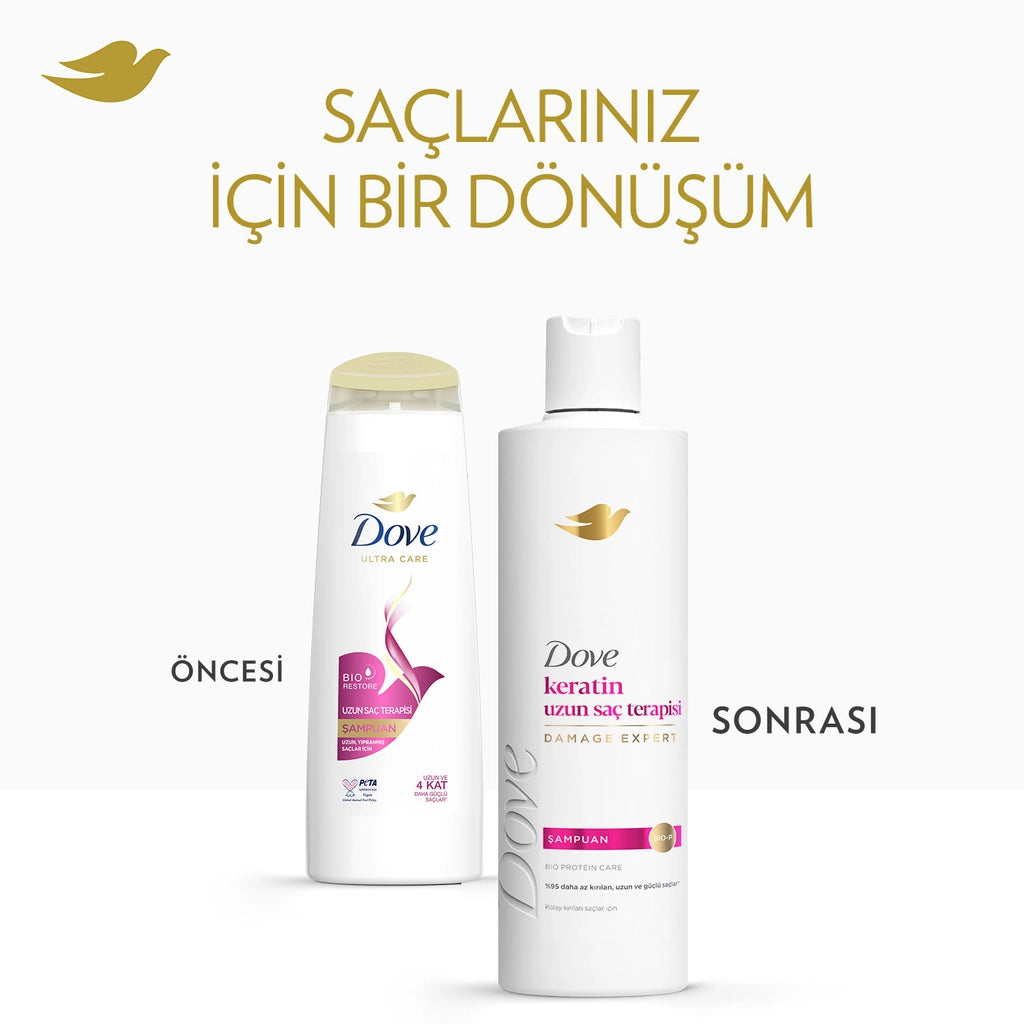 Dove Keratin Long Hair Therapy Shampoo 375 ml