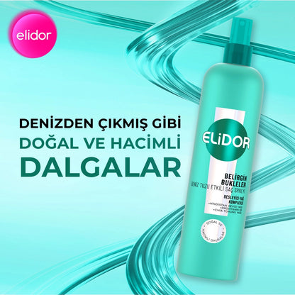 Elidor Defined Curls Sea Salt Effect Hair Spray 190 ml