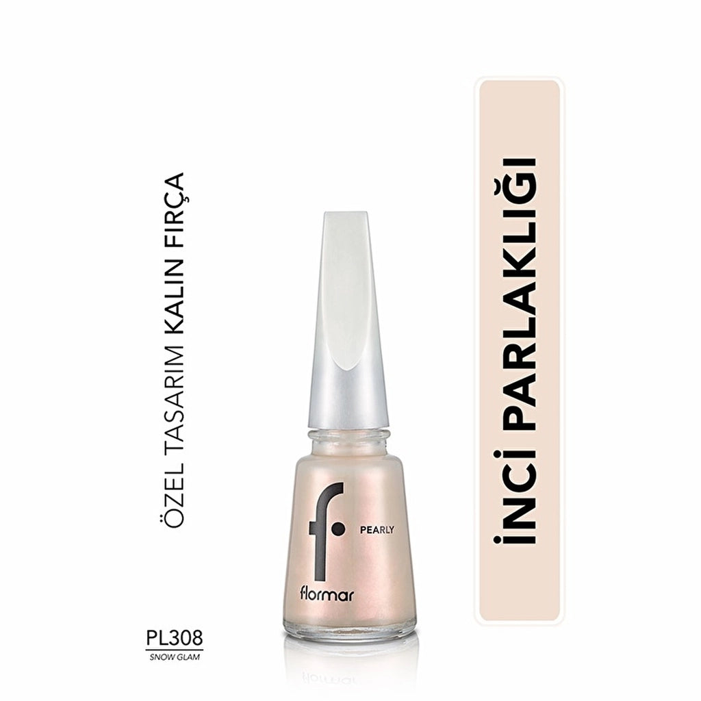 Flormar Pearly Intense Pigmented and Pearl Reflection Nail Polish 374 Crystal Light