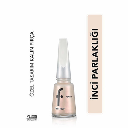 Flormar Pearly Intense Pigmented and Pearl Reflection Nail Polish 374 Crystal Light
