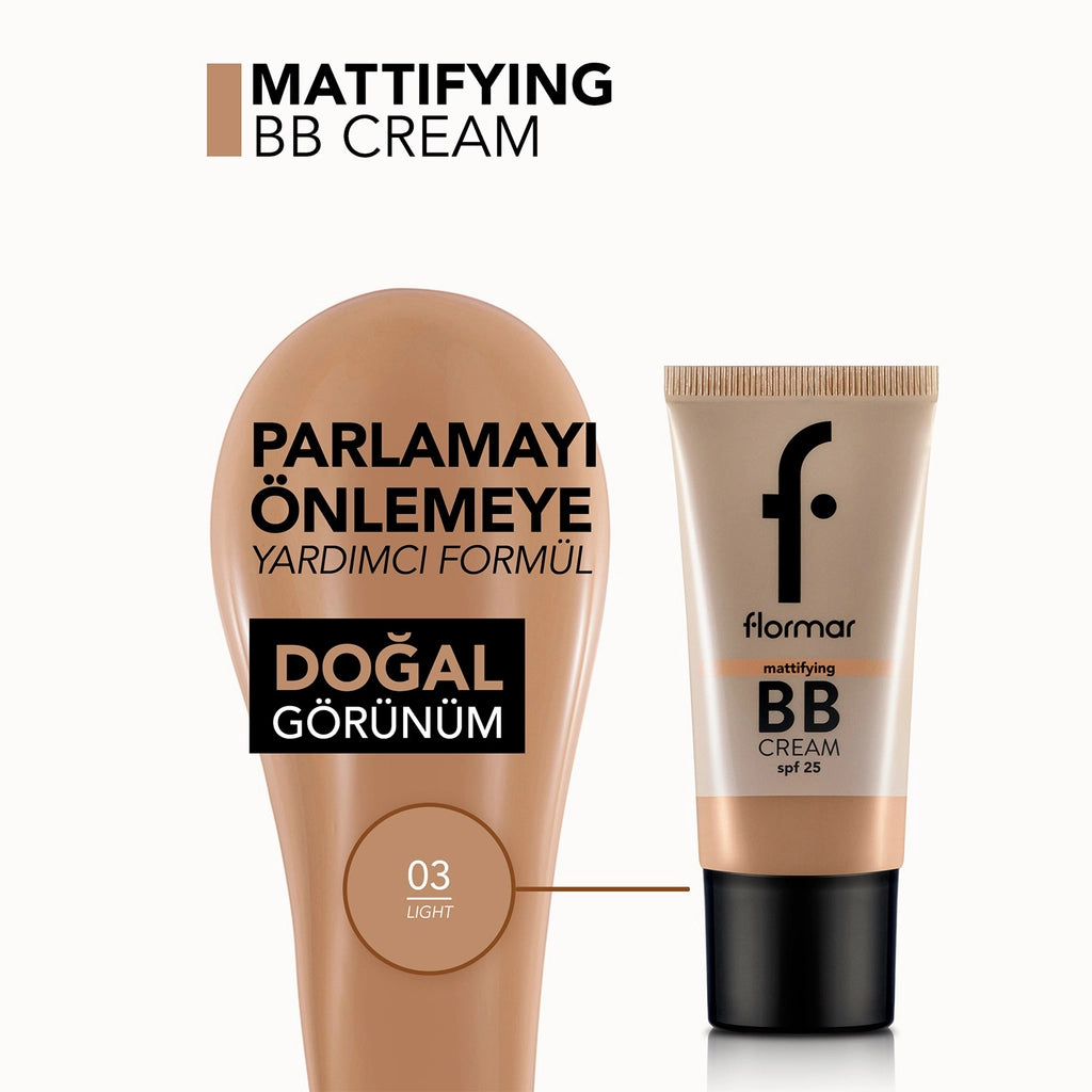 Flormar Anti-Shine SPF25 Matte Finish BB Cream 03 Light