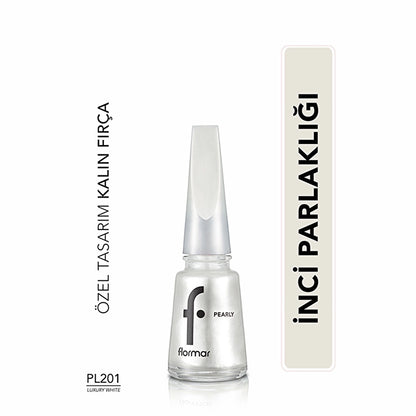 Flormar Pearly Intense Pigmented and Pearl Reflection Nail Polish 374 Crystal Light