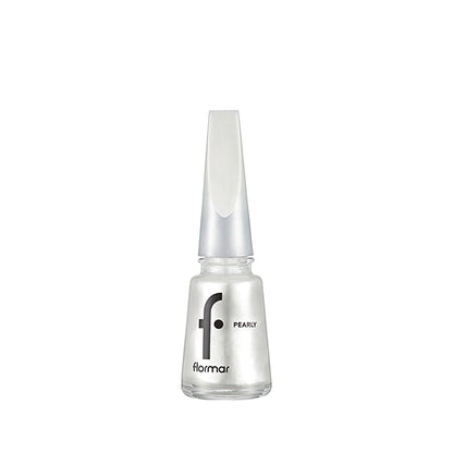 Flormar Pearly Intense Pigmented and Pearl Reflection Nail Polish 201 Luxury White