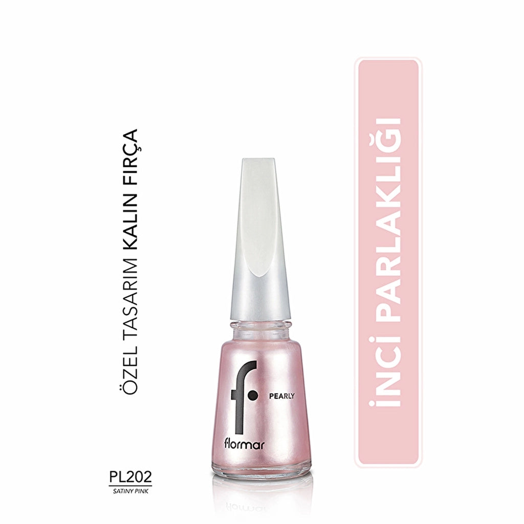 Flormar Pearly Semi Transparent Shiny Finish Pearlescent Nail Polish 398 Blue Black