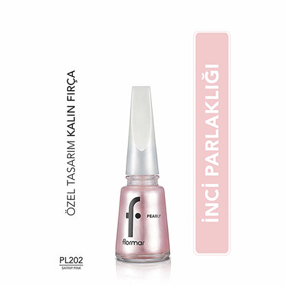 Flormar Pearly Semi Transparent Shiny Finish Pearlescent Nail Polish 398 Blue Black