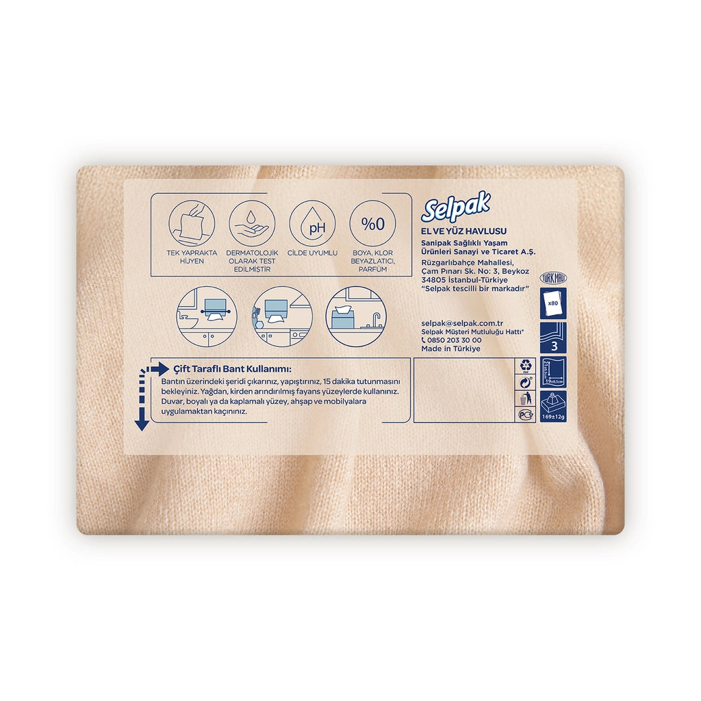 Selpak Hand and Face Towel Cashmere Core 80&