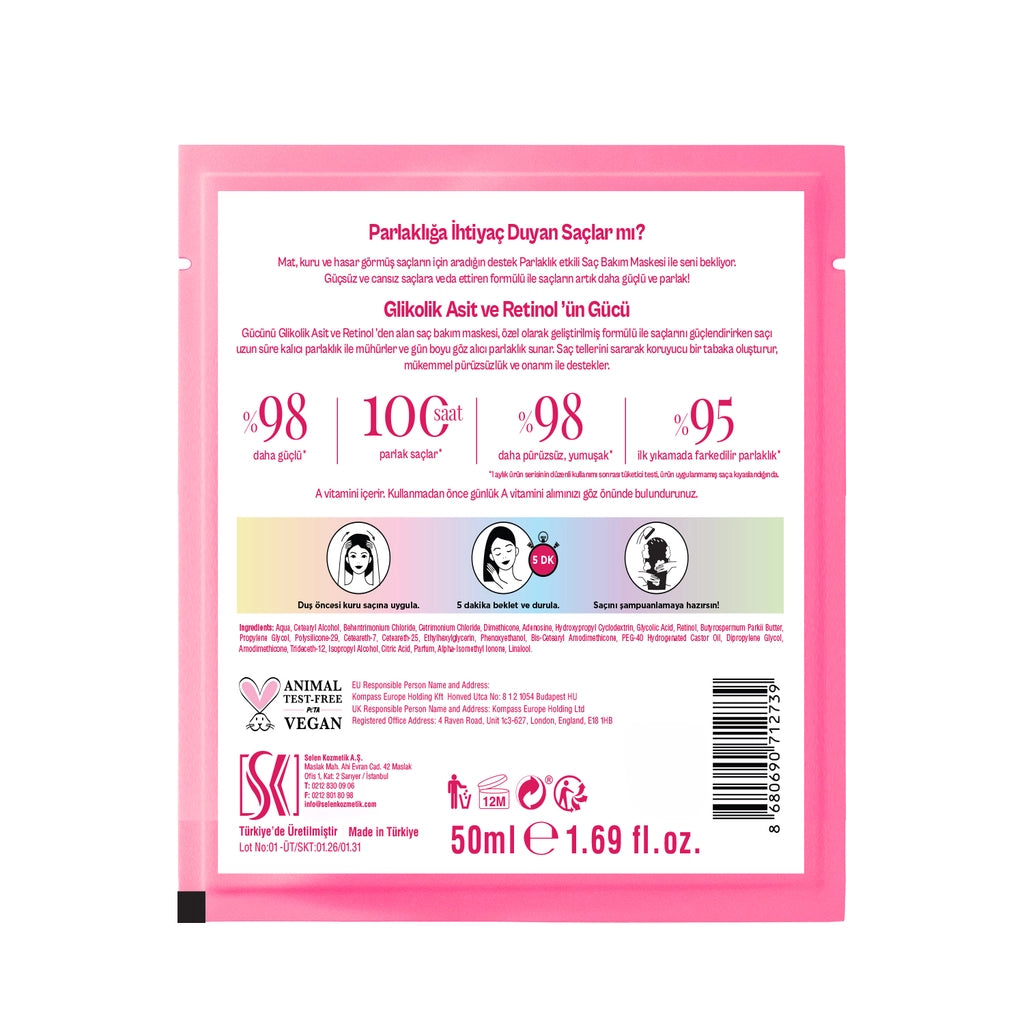 Urban Care No.1 Glycolic Retinol Pre-Wash Hair Care Mask with Shine Effect 50 ml