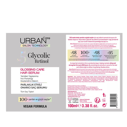 Urban Care No.5 Glycolic Retinol Shine Effect Repair Hair Care Serum 100 ml