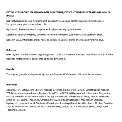 Kativa Hyaluronic Moisturizing Anti-Breakage Hair Care Mask 300 ml