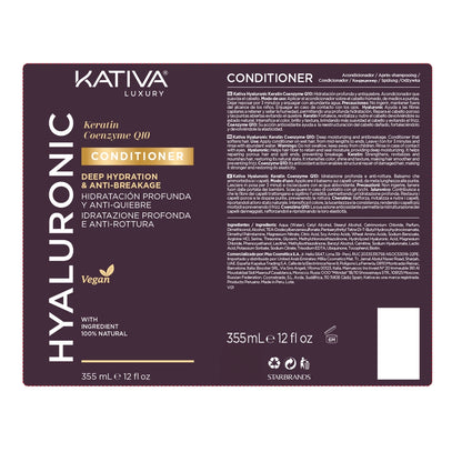 Kativa Hyaluronic Moisturizing Anti-Breakage Conditioner 355 ml