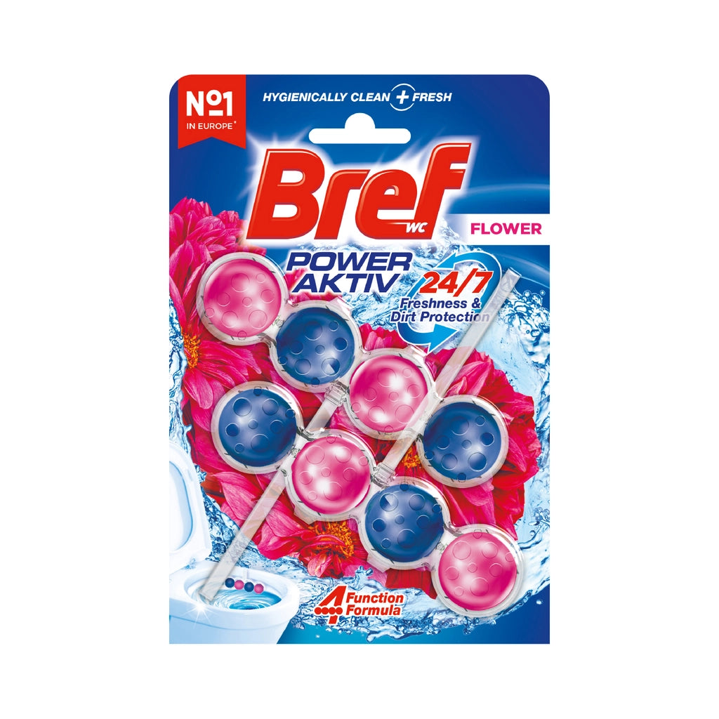 Bref Power Aktiv DuoPack Toilet Block Flower