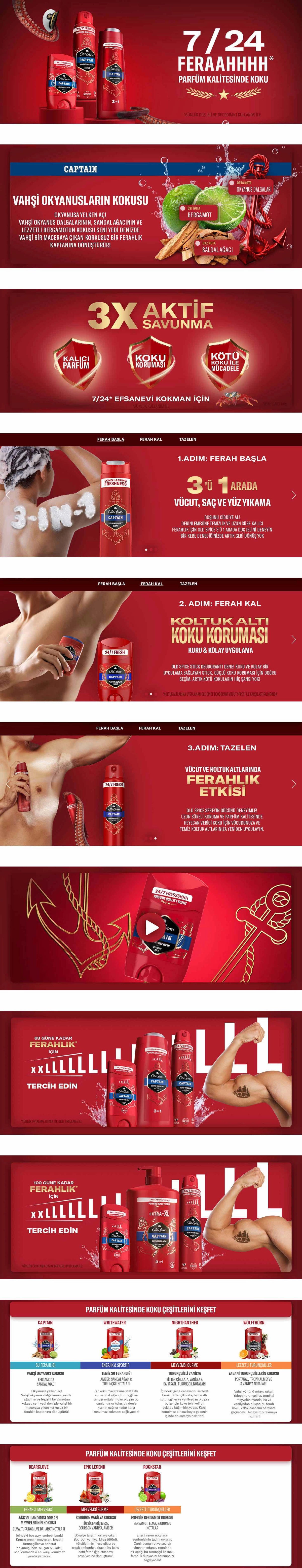 Old Spice Captain 3 in 1 Shower Gel 800 ml