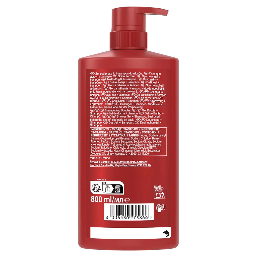 Old Spice Captain 3 in 1 Shower Gel 800 ml
