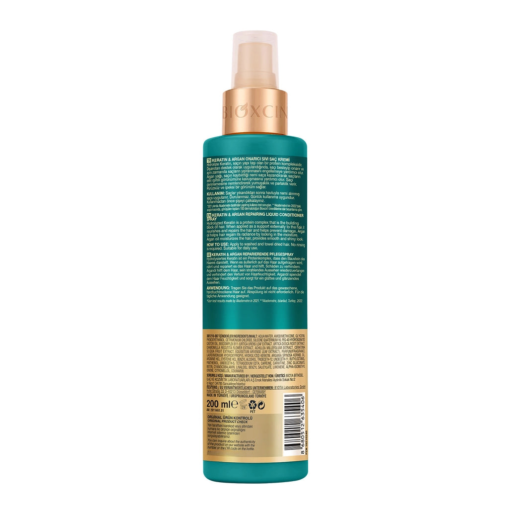 Bioxcin Keratin &amp; Argan Repair Liquid Conditioner 200 ml