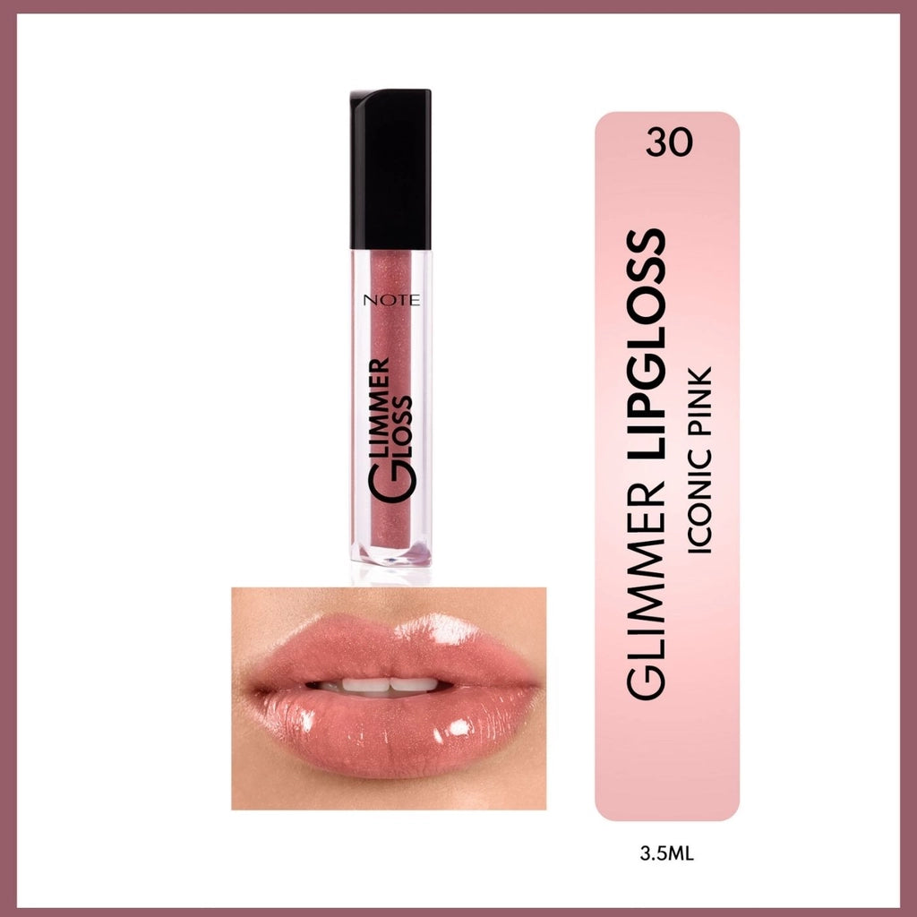 Note Glimmer Gloss Shimmering Moisturizing Lip Gloss 40 Rosy Wood
