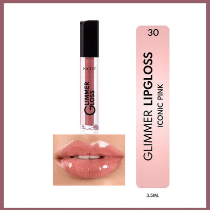 Note Glimmer Gloss Shimmering Moisturizing Lip Gloss 40 Rosy Wood