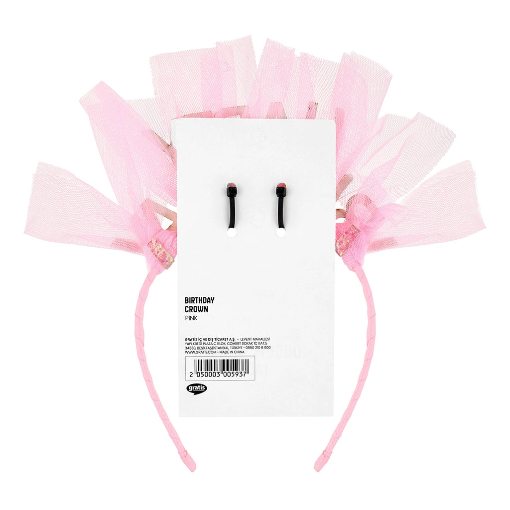 Eklips Happy Birthday Crown Pink