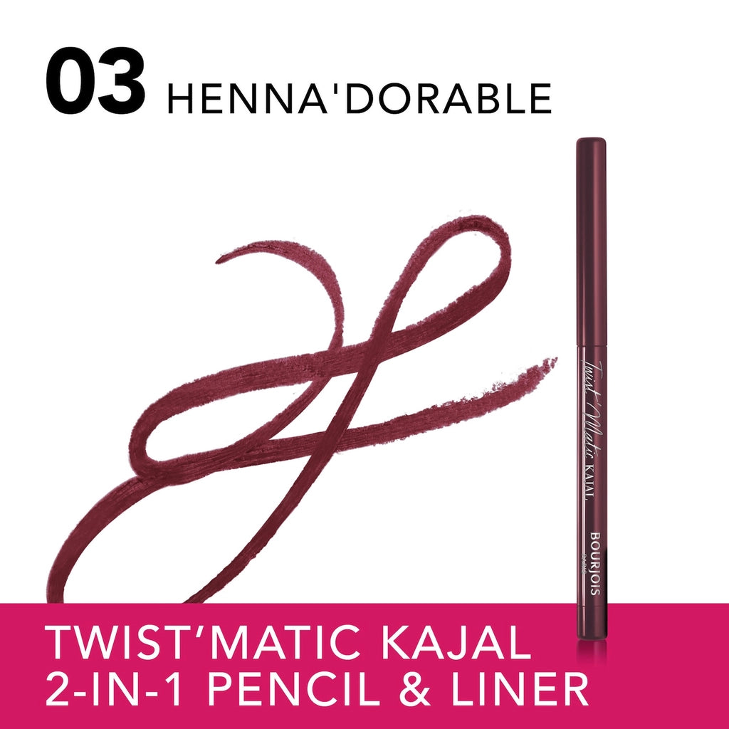 Bourjois Twist Matic Kajal 2 in 1 Eye Pencil 03 Henna&