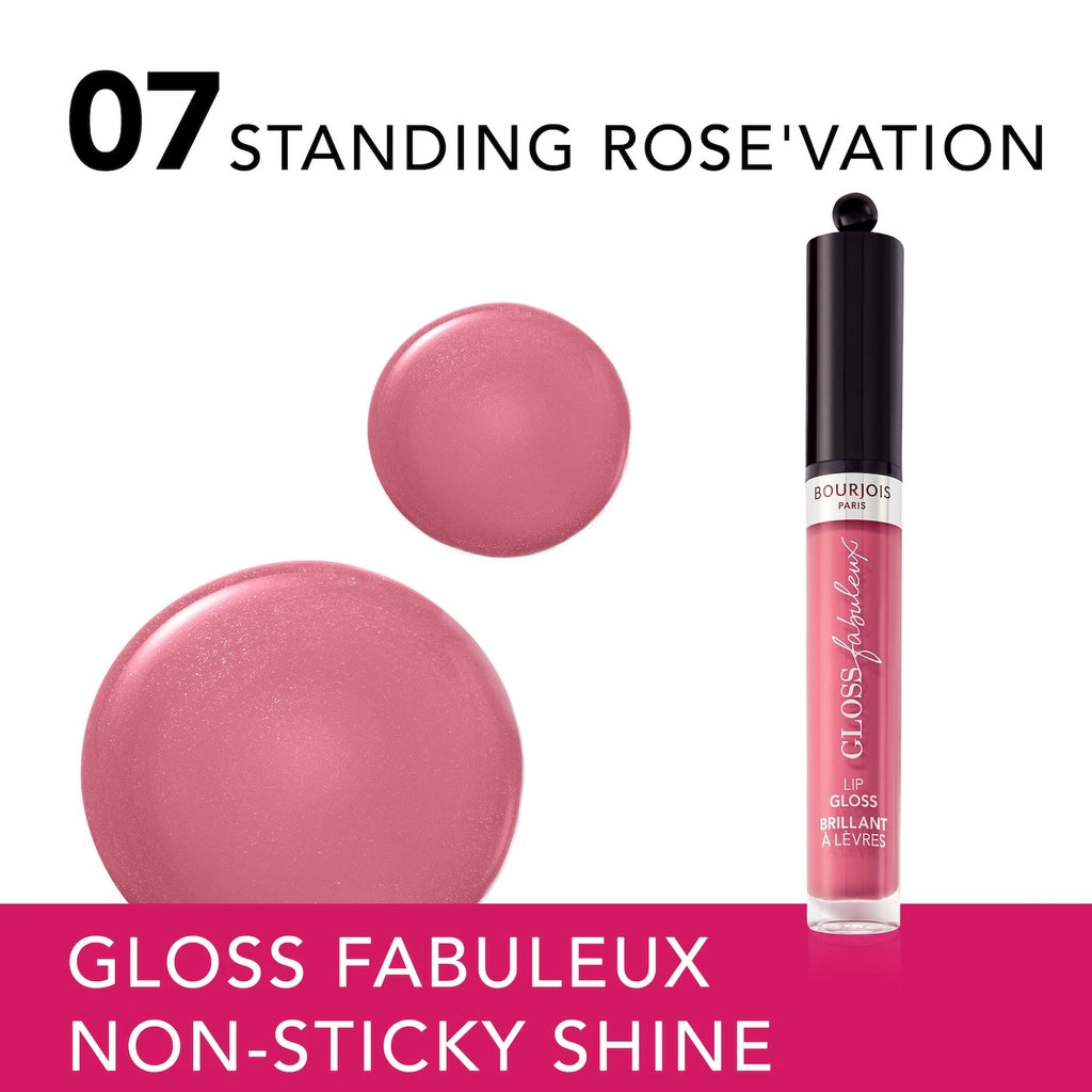 Bourjois Gloss Fabuleux Non-Sticky Shine Lip Gloss 07 Standing Rose&
