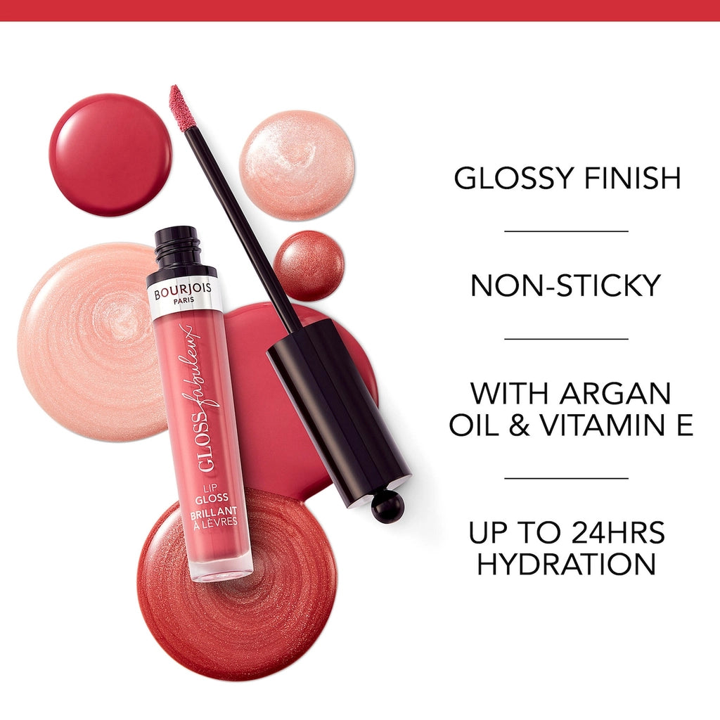 Bourjois Gloss Fabuleux Non-Sticky Shine Lip Gloss 07 Standing Rose&