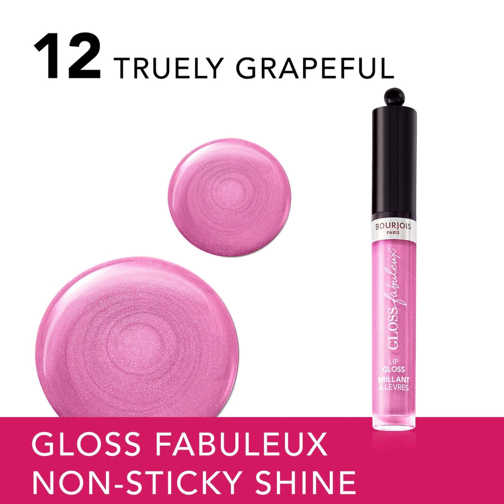 Bourjois Gloss Fabuleux Non-Sticky Shine Lip Gloss 12 Truly Grapeful