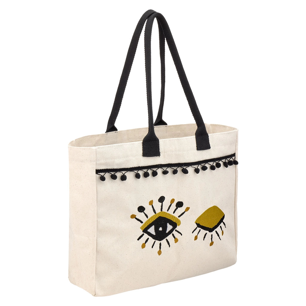 Eklips Eye Embroidered Beach Bag