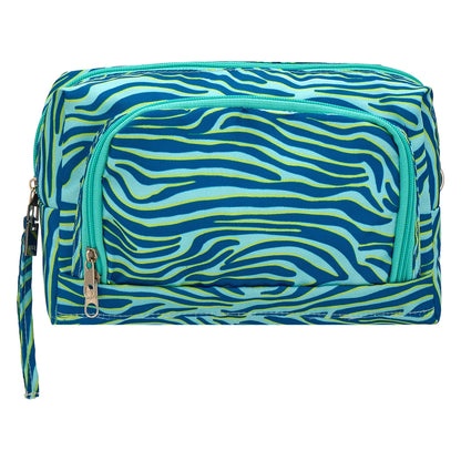 Eklips Blue Green Zebra Pattern Travel Bag