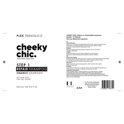 Cheeky Chic Step 1 Repair Shampoo Repair and Strengthening Shampoo 250 ml