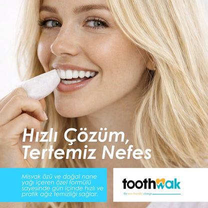 Toothwak Miswak Tooth Cleaning Wipes 12 Pack